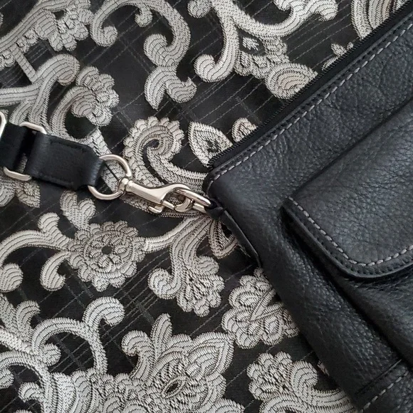 Coach Black Leather Crossbody Bag with Silver Hardware 8” x 7” - Picture 3 of 6